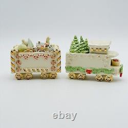 Lenox Christmas Holiday Traditions Train Boxcar Toys Candy Canes & Tree Car VTG