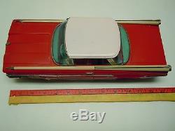 Lg 13 Ichiko Japan Tin Friction 1959 Oldsmobile 2 Dr HT Car. A+. Works. No Res