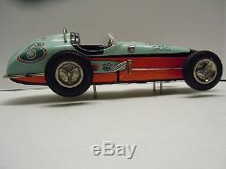 Lg 16 Yonezawa/Sears Japan Tin Friction Indianapolis 500 Rac Car. A+. Works