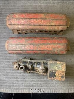 Lot 3 Cast Iron Toy Train Cars Pennsylvania RR CO Normandie 333 +Locomotive VTG