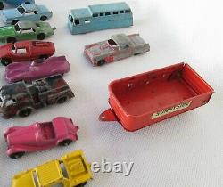 Lot #3 VINTAGE 36 DIECAST CARS TRUCKS BUS RACE CAR, TOOTSIETOYS MIDGE TOYS, USED