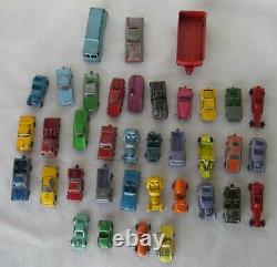 Lot #3 VINTAGE 36 DIECAST CARS TRUCKS BUS RACE CAR, TOOTSIETOYS MIDGE TOYS, USED