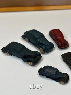 Lot 5 Vintage Auburn Rubber Toy Cars Oldsmobile Six Sedan Coupe Prewar USA Tires
