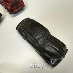 Lot 5 Vintage Auburn Rubber Toy Cars Oldsmobile Six Sedan Coupe Prewar USA Tires