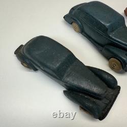 Lot 5 Vintage Auburn Rubber Toy Cars Oldsmobile Six Sedan Coupe Prewar USA Tires