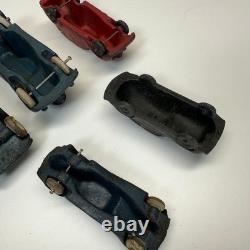 Lot 5 Vintage Auburn Rubber Toy Cars Oldsmobile Six Sedan Coupe Prewar USA Tires