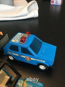 Lot Of 4 Vintage Buddy L Toys, Trucks Corvette, Police Car, Jeep WOW COOL