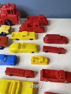 Lot Of 75 Vintage Plastic Toy Cars & Trucks Lido, Funmate, Gay Toys, Etc