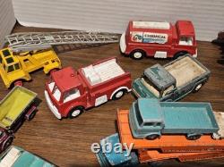 Lot Of Vintage Metal Tin Vehicles Tootsies, Matchbox Cars Trucks