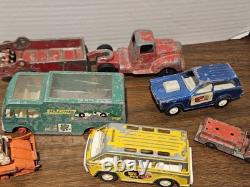 Lot Of Vintage Metal Tin Vehicles Tootsies, Matchbox Cars Trucks
