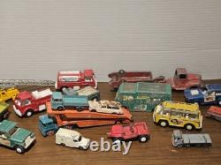 Lot Of Vintage Metal Tin Vehicles Tootsies, Matchbox Cars Trucks