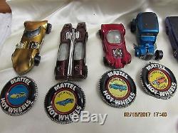 Lot Vtg 1967 Hot Wheels Red Line Toy Cars with Badges One Owner