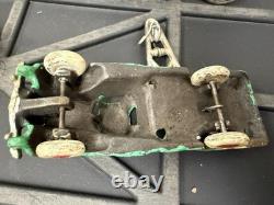 Lot of 4 Vintage Cast Iron Toy Cars Hubley A. C. WILLIAMS Lincoln Race Car