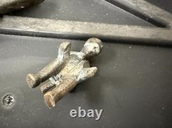 Lot of 4 Vintage Cast Iron Toy Cars Hubley A. C. WILLIAMS Lincoln Race Car