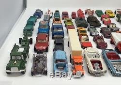 Lot of 65 Vintage Lesney Corgi Dinky Hot Wheels Diecast Cars Trucks Toys