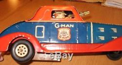 Louis Marx Justice G-Man Pursuit Car 1930's