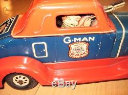Louis Marx Justice G-Man Pursuit Car 1930's