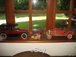Lovely rare 1900s ANTIQUE ZETT LIMOUSINE GERMANY TINPLATE CAR TIN TOY wind up