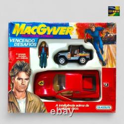 MACGYVER? GLASSLITE BRAZIL COMPLETE BOXED VINTAGE TOY SET 1980s TV SERIES