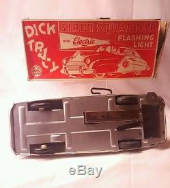 MARX 1949 DICK TRACY SIREN SQUAD TIN WINDUP CAR With BOX