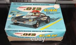 MARX 1960s AGENT. 012 SPY CAR TIN TOY With Original Box & Remote WORKS NICE