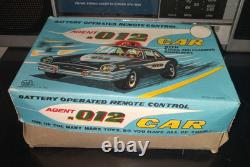 MARX 1960s AGENT. 012 SPY CAR TIN TOY With Original Box & Remote WORKS NICE MARX 1960s AGENT. 012 SPY CAR TIN TOY With Original Box & Remote WORKS NICE