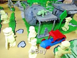 MARX FLINTSTONE PLAYSET ORIGINAL 4672 Box Figures Dinosaur Car Toy Lot Complete