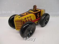 MARX TIN LITHO WINDUP RACER & DRIVER & BALLOON TIRES NICE 1940s RACE CAR WORKS