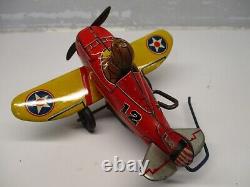 MARX TIN LITHO WINDUP RACER & DRIVER & BALLOON TIRES NICE 1940s RACE CAR WORKS