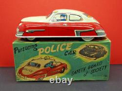 MASUDAYA MODERN TOYS JAPAN 1950s BOXED TIN POLICE CAR RARE WITH SPELLING MISTAKE MASUDAYA MODERN TOYS JAPAN 1950s BOXED TIN POLICE CAR RARE WITH SPELLING MISTAKE
