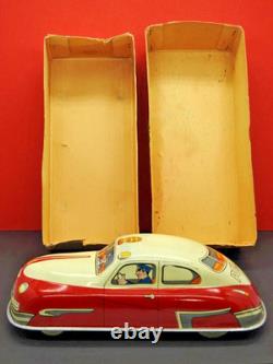 MASUDAYA MODERN TOYS JAPAN 1950s BOXED TIN POLICE CAR RARE WITH SPELLING MISTAKE