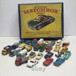 MATCHBOX Lot 28 CARS TRUCKS Motorcycle SPORTS 1960s die cast metal Toy VTG CASE