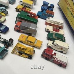 MATCHBOX Lot 28 CARS TRUCKS Motorcycle SPORTS 1960s die cast metal Toy VTG CASE