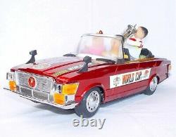 ME-611 China MERCEDES OLYMPIC WORLD CUP NEWS Tin Toy Car Batt. Op. 41cm MIB`65