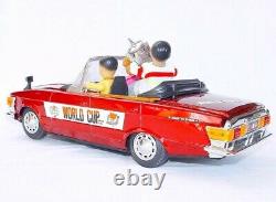 ME-611 China MERCEDES OLYMPIC WORLD CUP NEWS Tin Toy Car Batt. Op. 41cm MIB`65