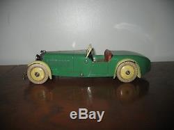 MECCANO CONSTRUCTOR CAR #1 1930's boat tail tin clockwork vintage tinplate toy