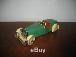 MECCANO CONSTRUCTOR CAR #1 1930's boat tail tin clockwork vintage tinplate toy