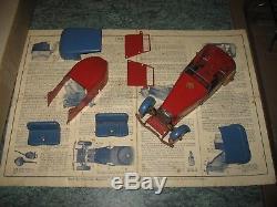 MECCANO CONSTRUCTOR CAR #1 ORIGINAL 1930's WORKS INSTRUCTIONS TINPLATE TIN TOY