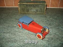 MECCANO CONSTRUCTOR CAR #1 ORIGINAL BOX 1930's WIND UP TINPLATE TIN TOY HORNBY