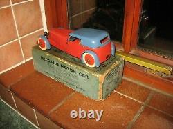 MECCANO CONSTRUCTOR CAR #1 ORIGINAL BOX 1930's WIND UP TINPLATE TIN TOY HORNBY
