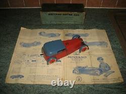 MECCANO CONSTRUCTOR CAR #1 ORIGINAL BOX 1930's WIND UP TINPLATE TIN TOY HORNBY