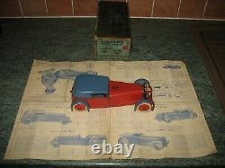 MECCANO CONSTRUCTOR CAR #1 ORIGINAL BOX 1930's WIND UP TINPLATE TIN TOY HORNBY