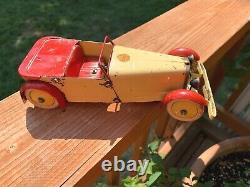 MECCANO CONSTRUCTOR CAR NO. 1 PRE WAR 1930's PRESSED STEEL TWO-SEATER SPORTS CAR