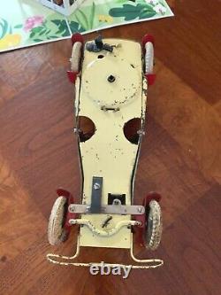 MECCANO CONSTRUCTOR CAR NO. 1 PRE WAR 1930's PRESSED STEEL TWO-SEATER SPORTS CAR