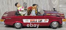 MERCEDES OLYMPIC WORLD CUP NEWS ME-611 China Tin Toy Car Battery Operated Vtg