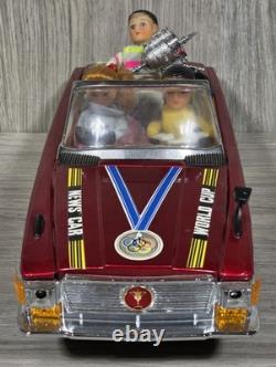 MERCEDES OLYMPIC WORLD CUP NEWS ME-611 China Tin Toy Car Battery Operated Vtg