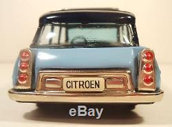 Mib Tin Friction 60's Citroen Ds 19 Station Wagon Car Original Box Bandai Japan