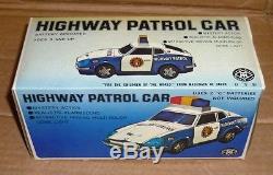 MODERN TOYS Highway Patrol Car Police Tin Battery Siren Box Masudaya Japan 4579