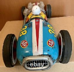 MT MASUDAYA CHAMPION RACER #38 Tin Litho Battery Op. Racing Car Japan 1960s