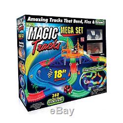 Magic Tracks 18 ft. Mega Set With LED Race cars Colorful Glow In The Dark